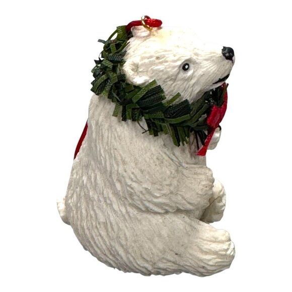 Hallmark Polar Bear & Merry Sea Lion Seal Holiday Ornament Set Lot of 2 White - Picture 8 of 11